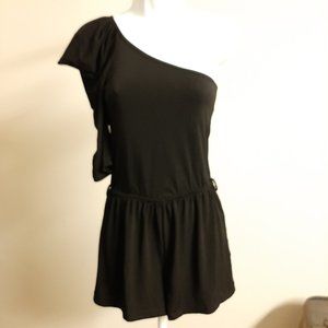 one shoulder mini jumpsuit